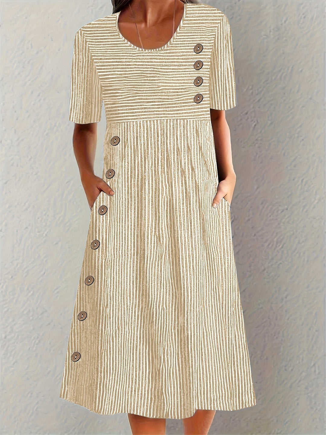 Susan | Relaxed Striped Midi Dress