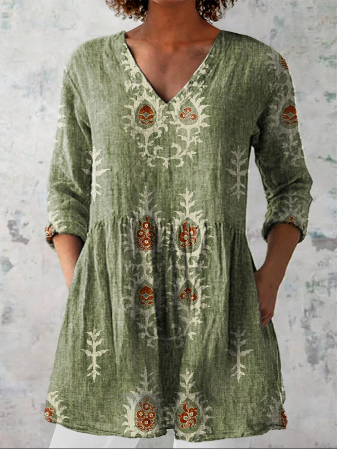 Elizabeth | Longline V-Neck Blouse