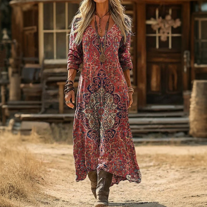 Colleen | Relaxed V-Neck Maxi Dress