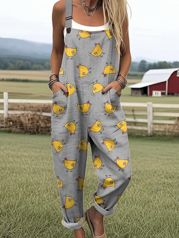 Primrose | Country Chicken Print Jumpsuit