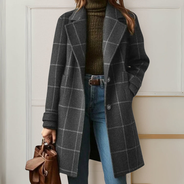 Agnes | Long Tweed Plaid Coat