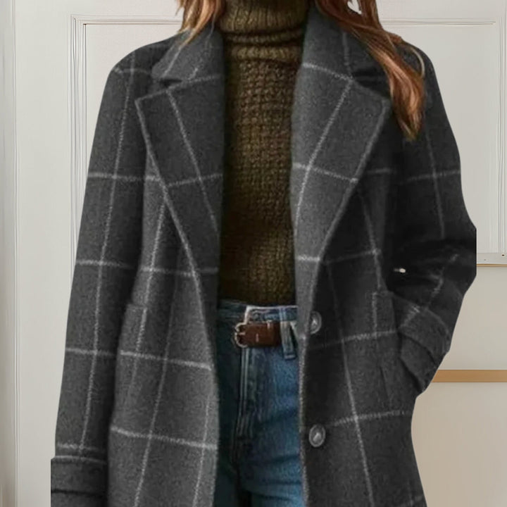 Agnes | Long Tweed Plaid Coat