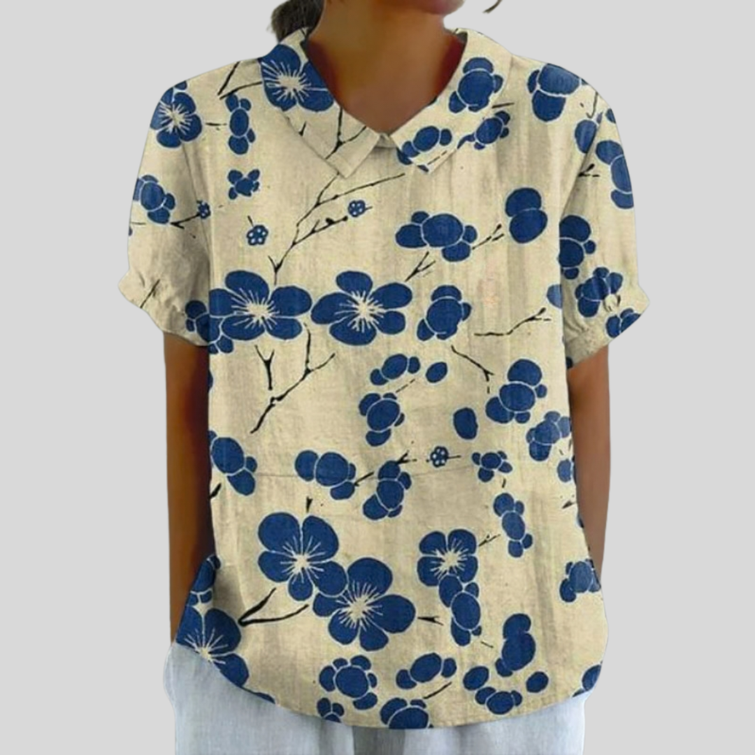 Paula | Elegant Relaxed Polo Top