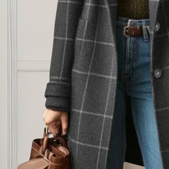 Agnes | Long Tweed Plaid Coat