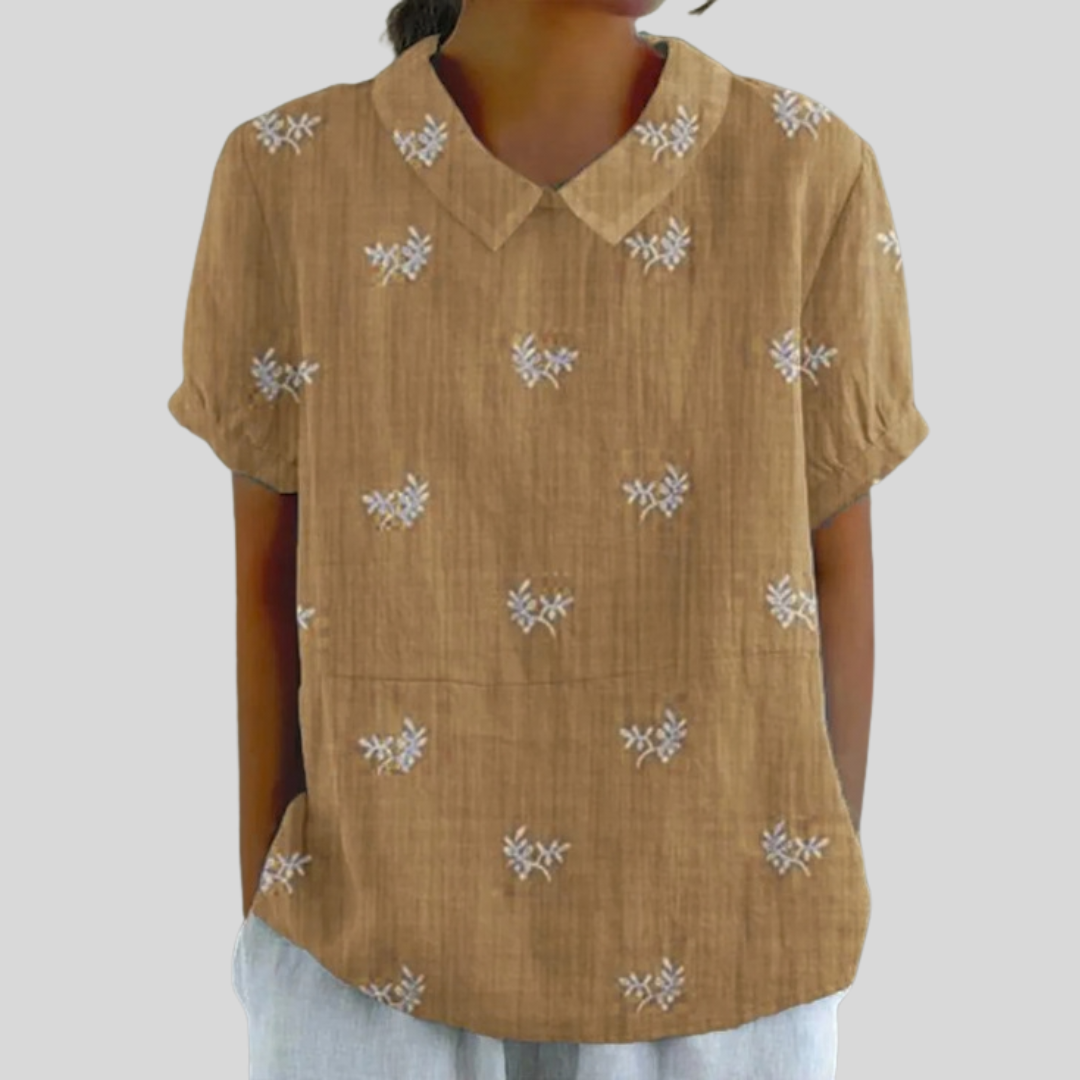 Courtney | Elegant Relaxed Polo Top