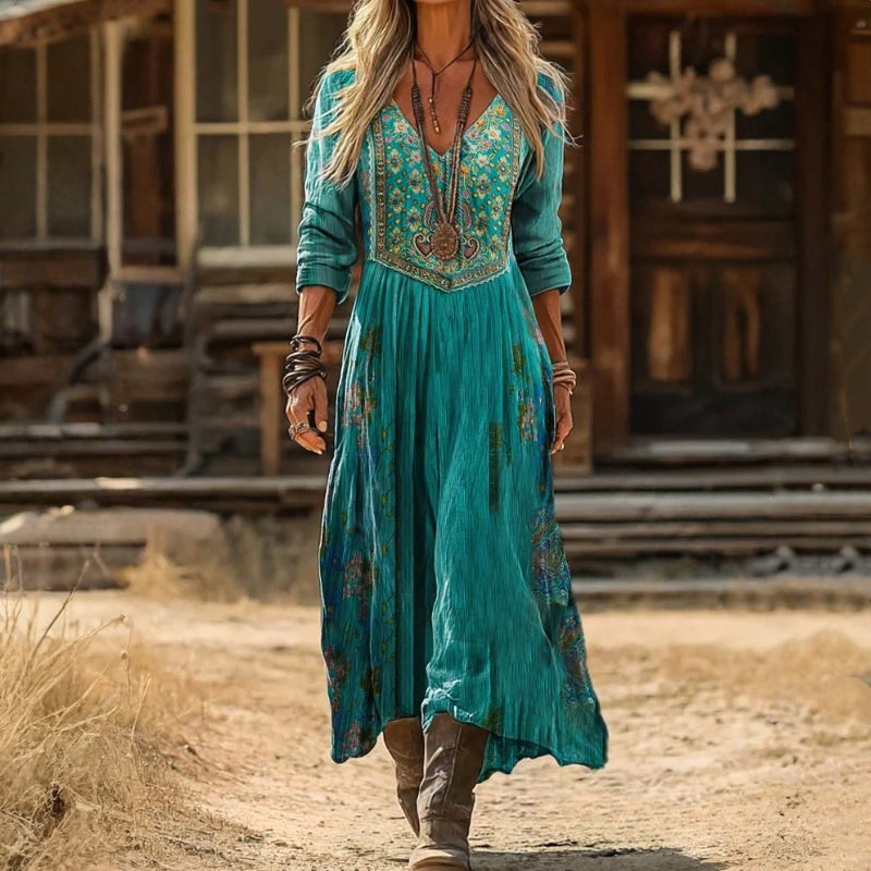 Rhonda | Relaxed V-Neck Maxi Dress