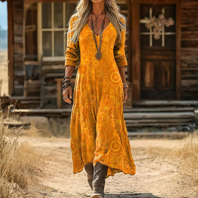 Robyn | Relaxed V-Neck Maxi Dress