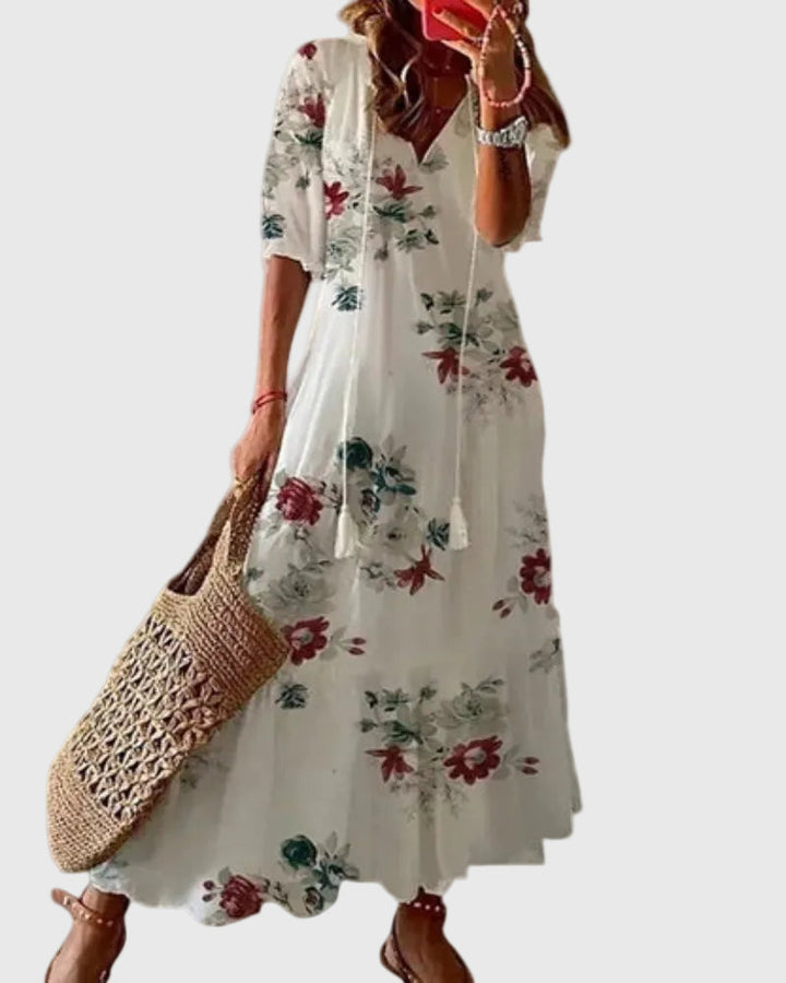 Barbara | Vintage-Style Boho Maxi Dress