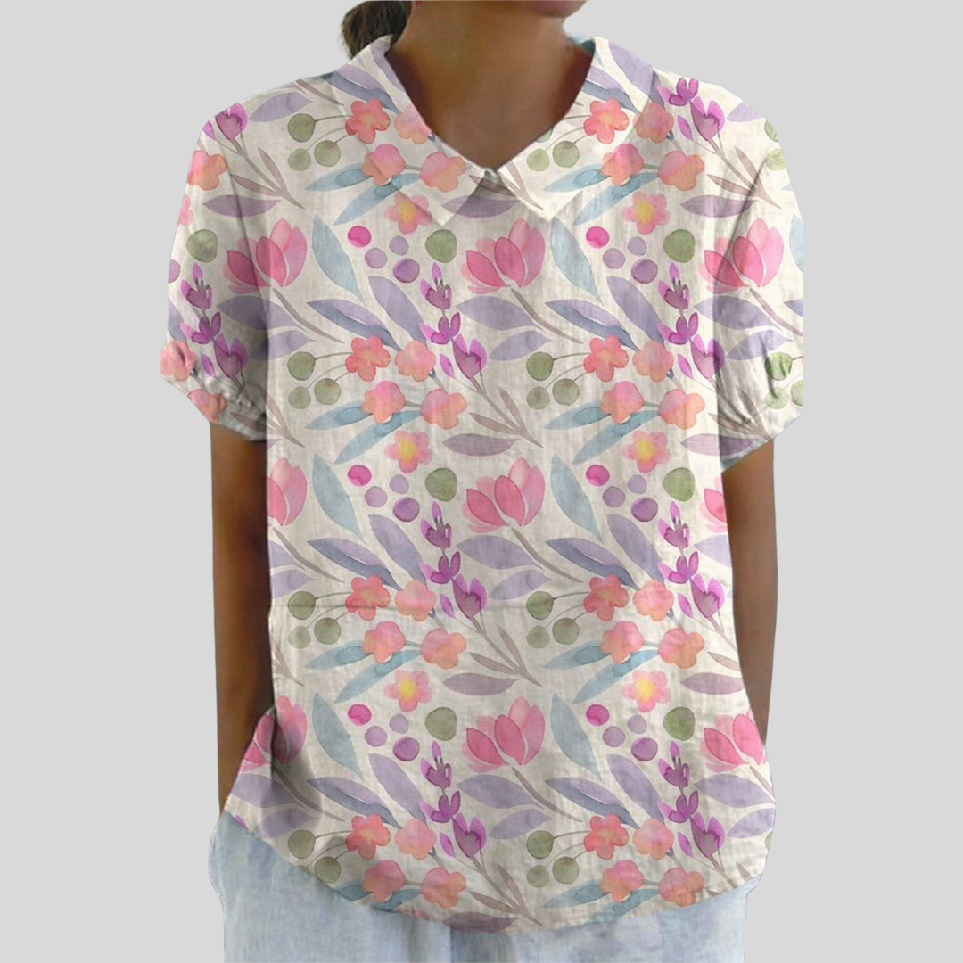 Nadia | Elegant Relaxed Polo Top