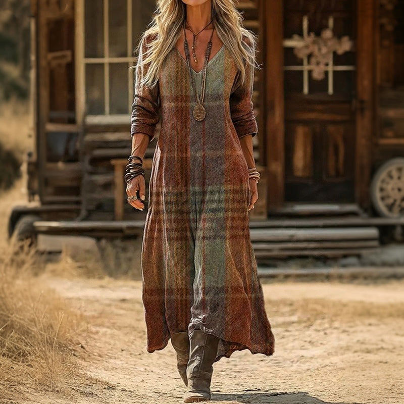 Lorraine | Relaxed V-Neck Maxi Dress