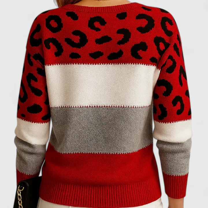 Shirley | Elegant Leopard Knit Jumper