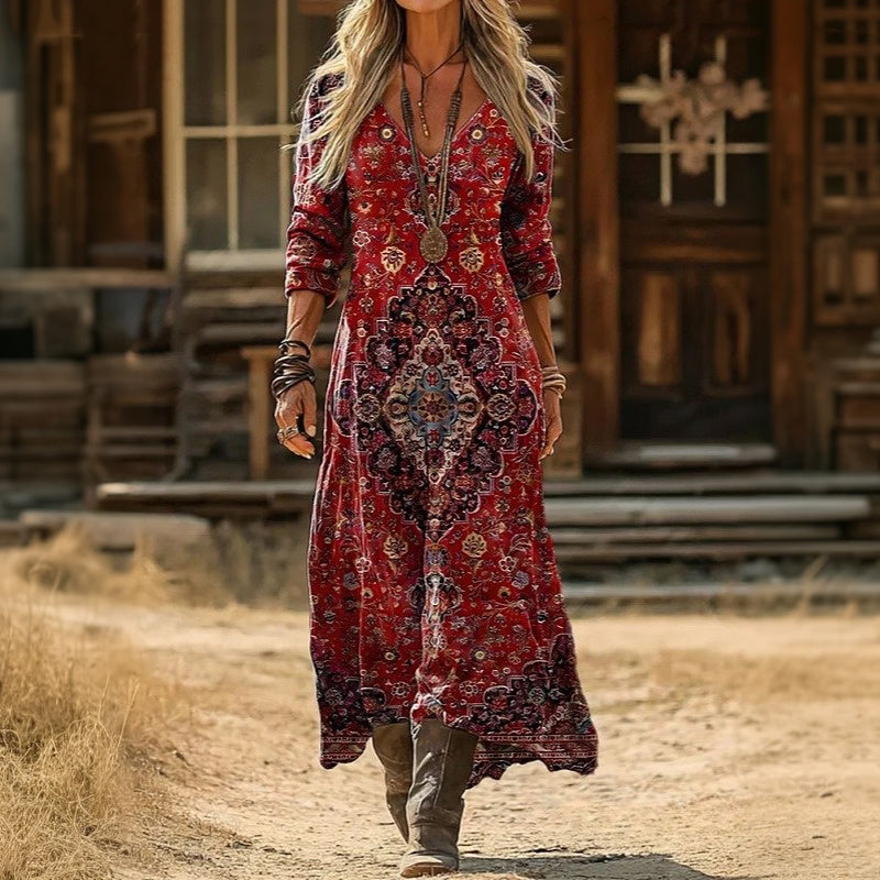 Judith | Relaxed V-Neck Maxi Dress