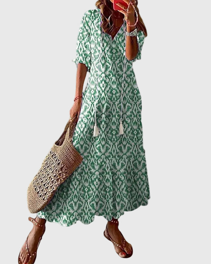 Barbara | Vintage-Style Boho Maxi Dress