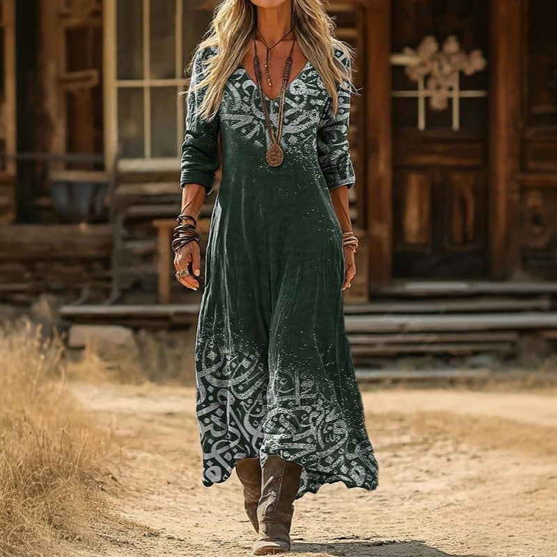 June | Relaxed V-Neck Maxi Dress