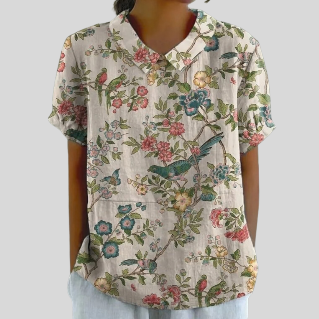 Freya | Elegant Relaxed Polo Top