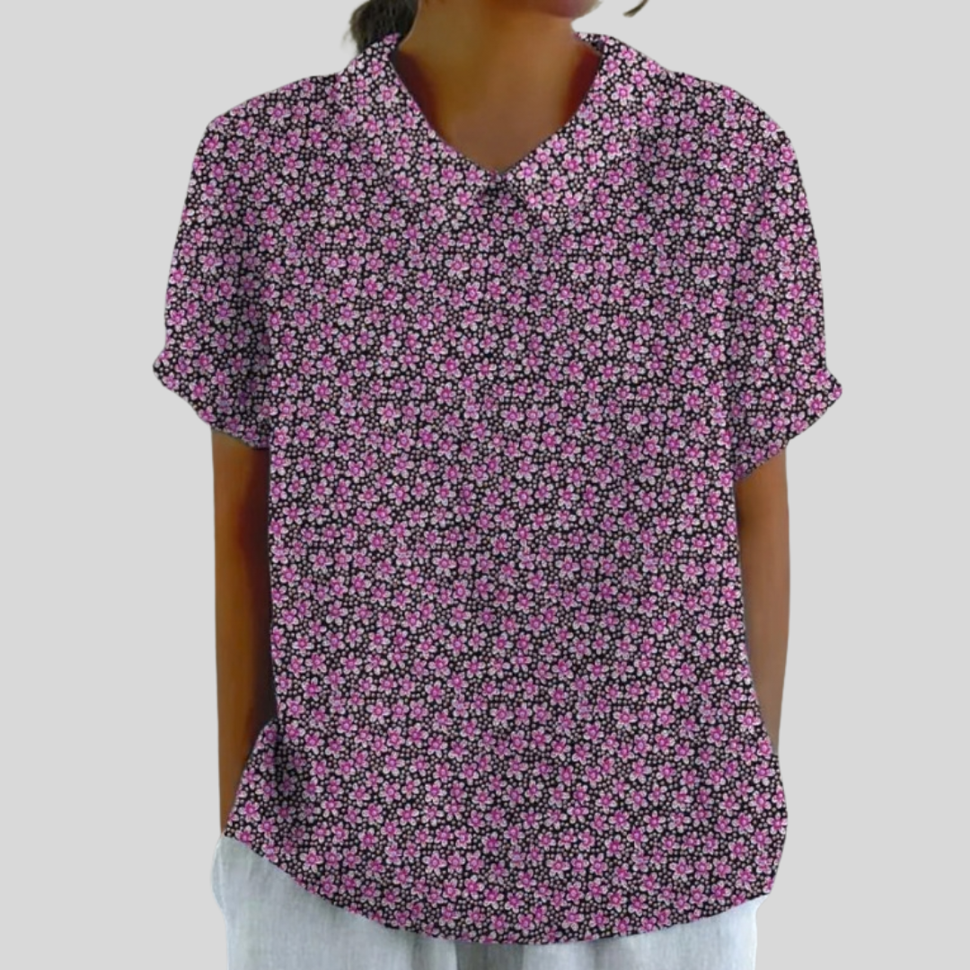 Rose | Elegant Relaxed Polo Top