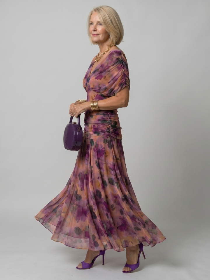 Janet | Off Shoulder Flow Midi Dress