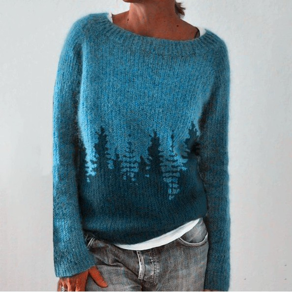 Sandra Retro Pattern Knit Jumper