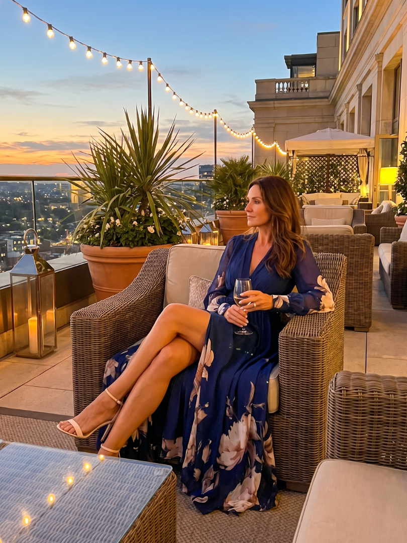 Carol | Pleated Sheer Sleeves Maxi Dress
