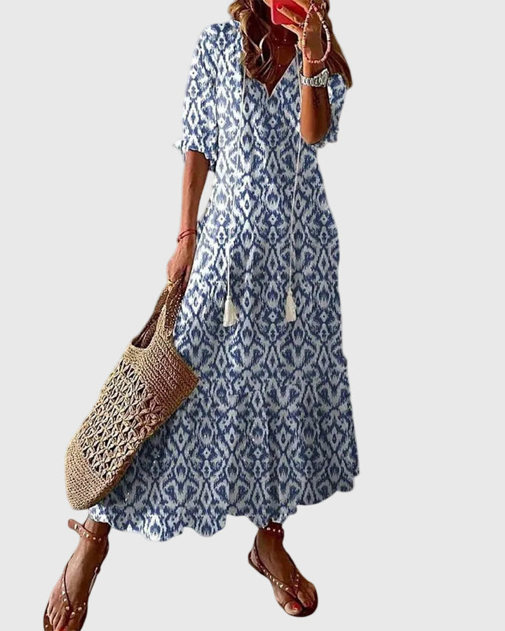 Barbara | Vintage-Style Boho Maxi Dress