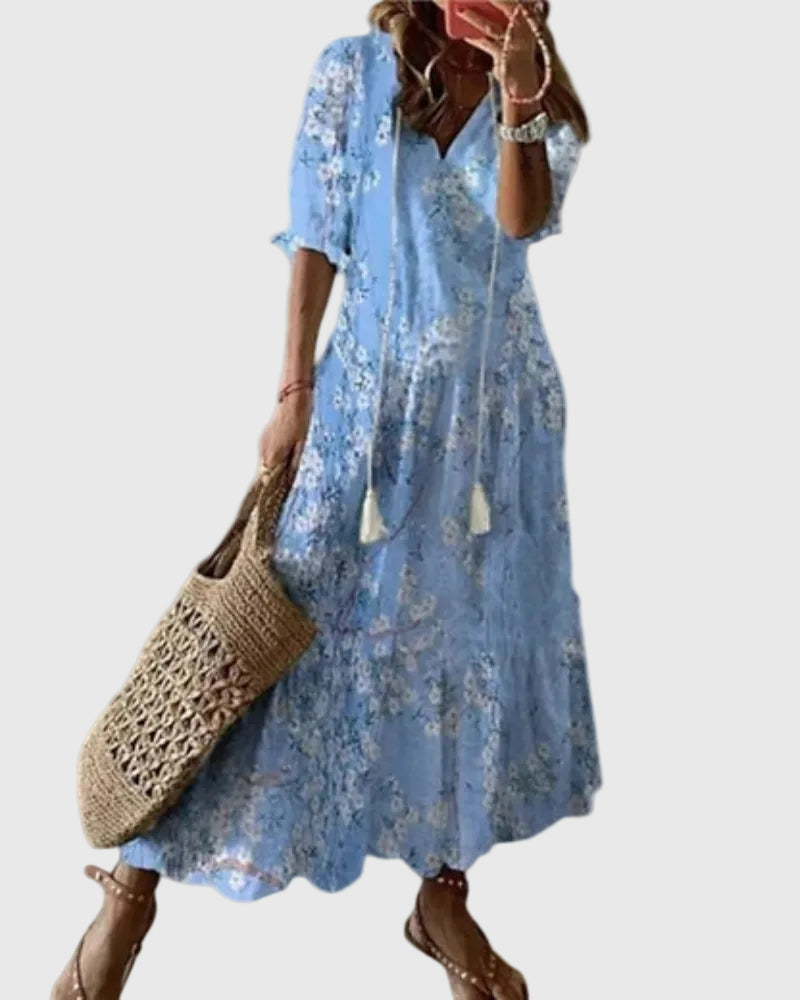 Barbara | Vintage-Style Boho Maxi Dress