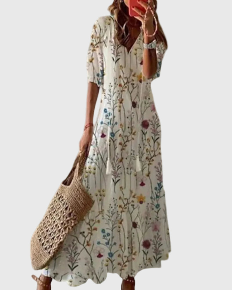 Barbara | Vintage-Style Boho Maxi Dress