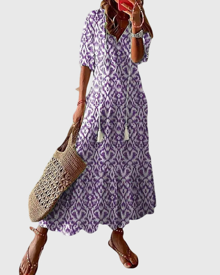 Barbara | Vintage-Style Boho Maxi Dress