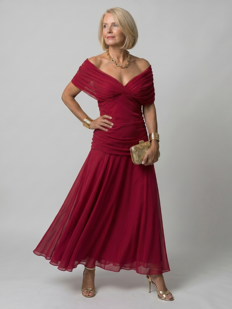 Ophelia | Off-Shoulder Midi Dress