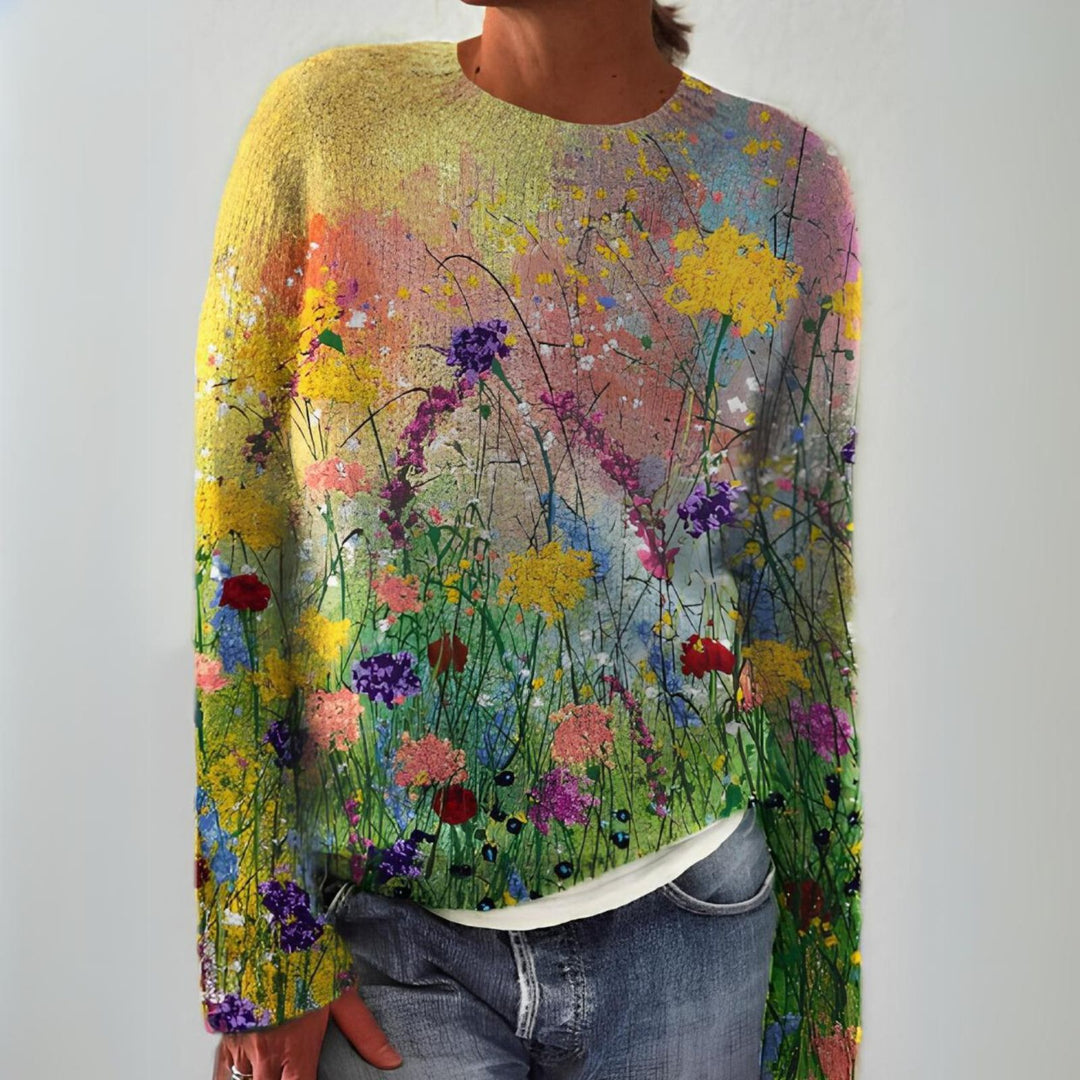 Eleanor Retro Pattern Knit Jumper