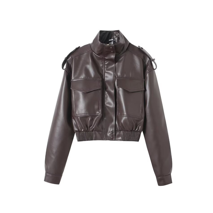 Greta | Faux Leather Moto Jacket