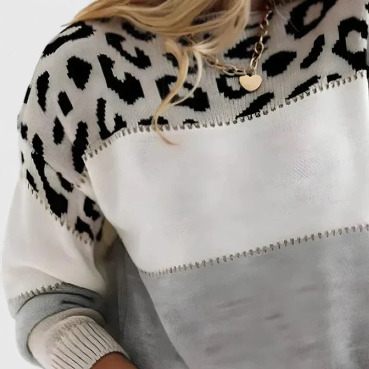 Shirley | Elegant Leopard Knit Jumper