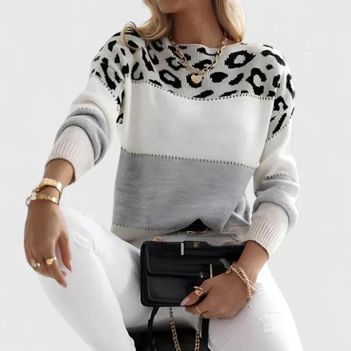 Shirley | Elegant Leopard Knit Jumper