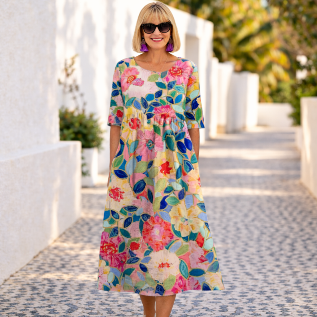Judith | Floral V-Neck Summer Dress