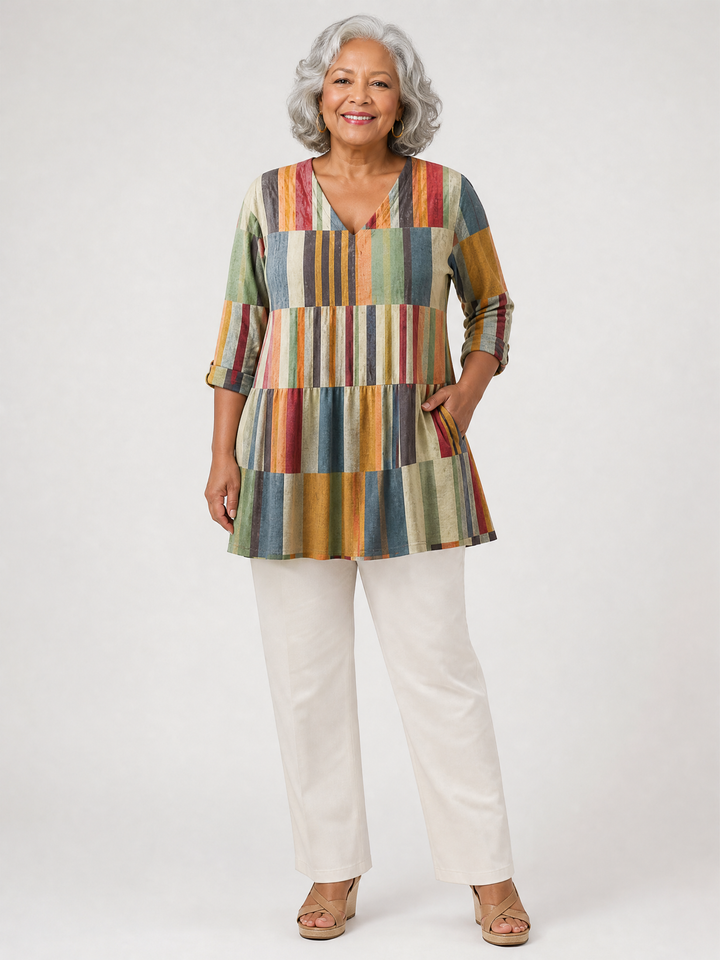 Karen | Longline V-Neck Blouse