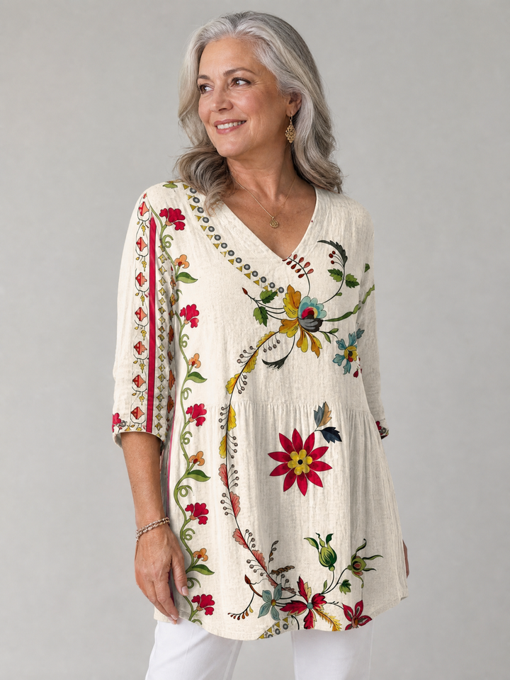 Diane | Longline V-Neck Blouse