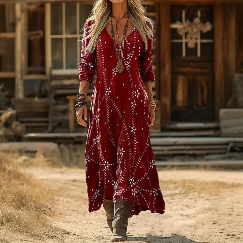 Beverley | Relaxed V-Neck Maxi Dress