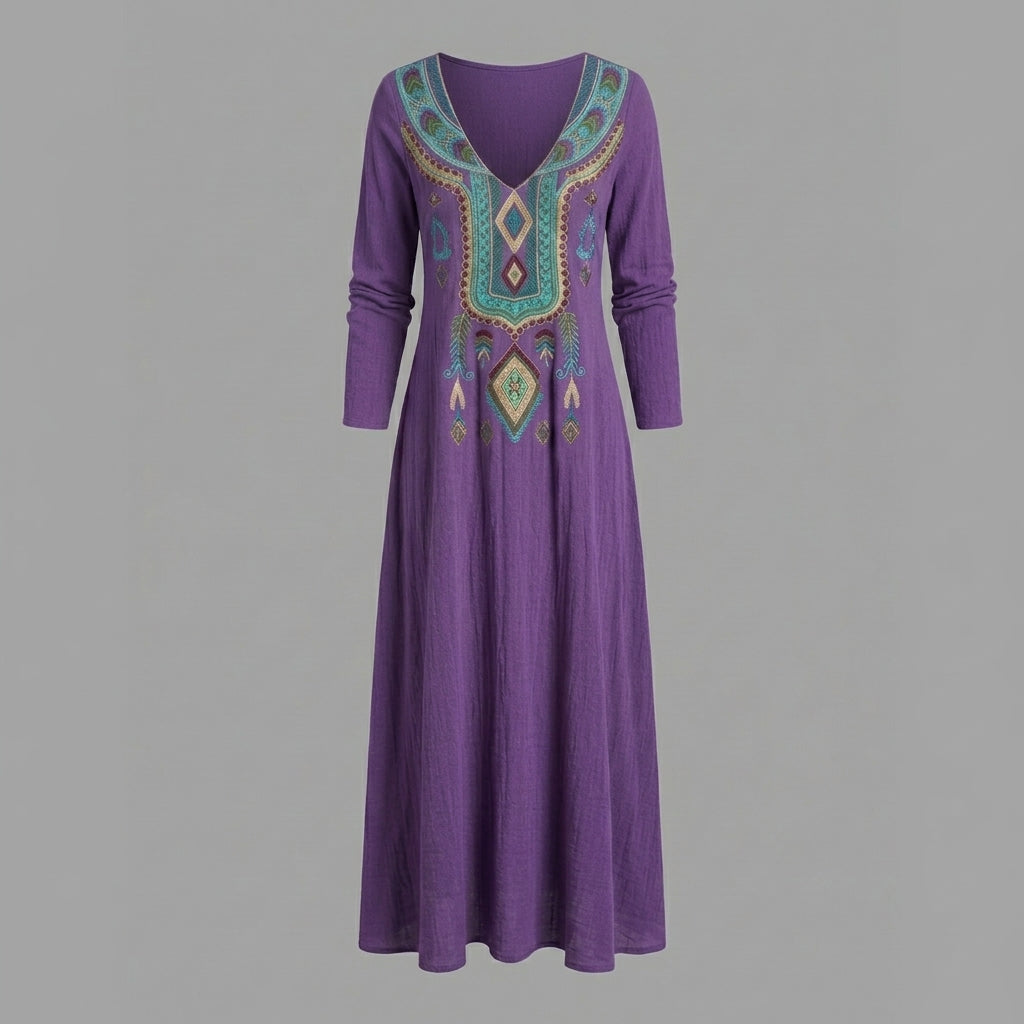Yvonne | Relaxed V-Neck Maxi Dress