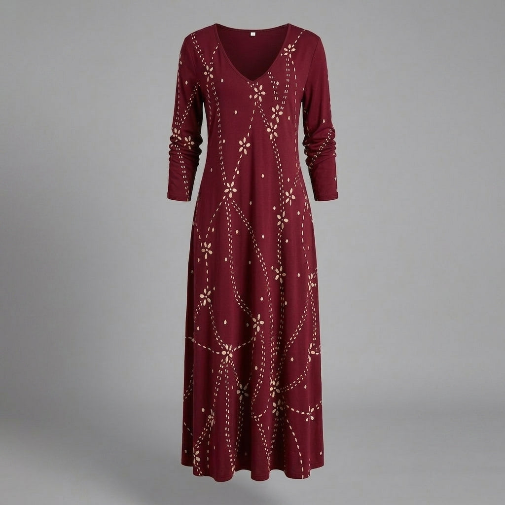 Beverley | Relaxed V-Neck Maxi Dress