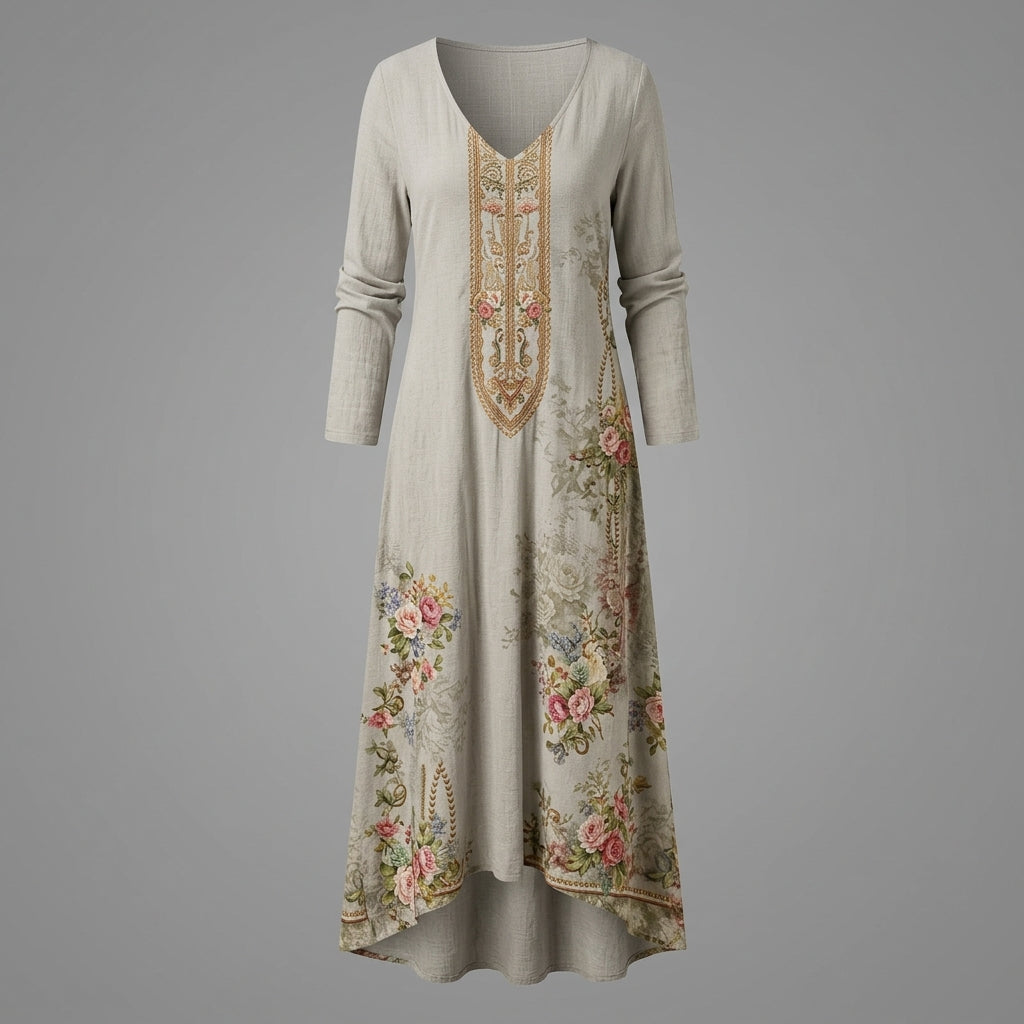 Adrienne | Relaxed V-Neck Maxi Dress