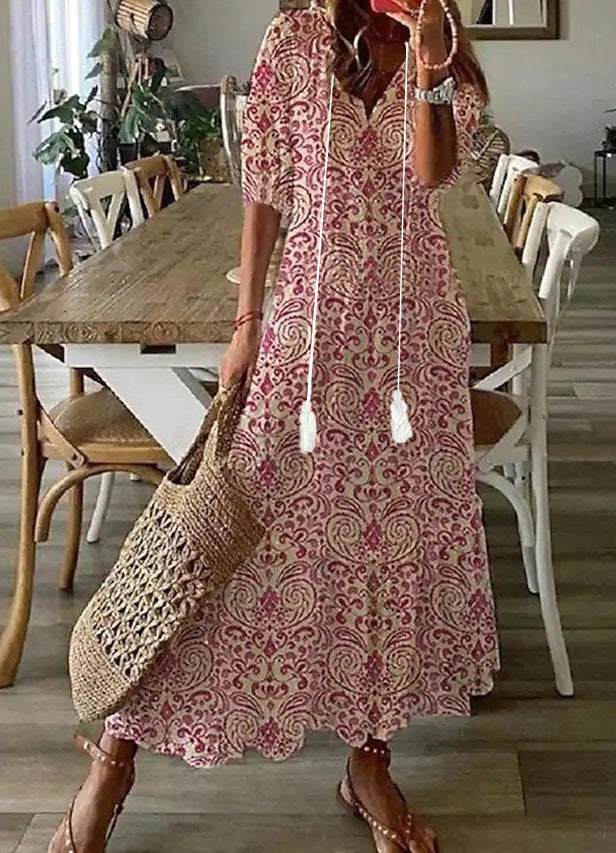 Barbara | Vintage-Style Boho Maxi Dress