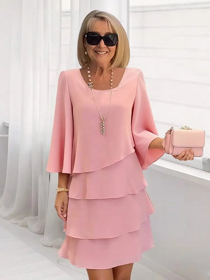Beverly | Ruffle A-Line Midi Dress