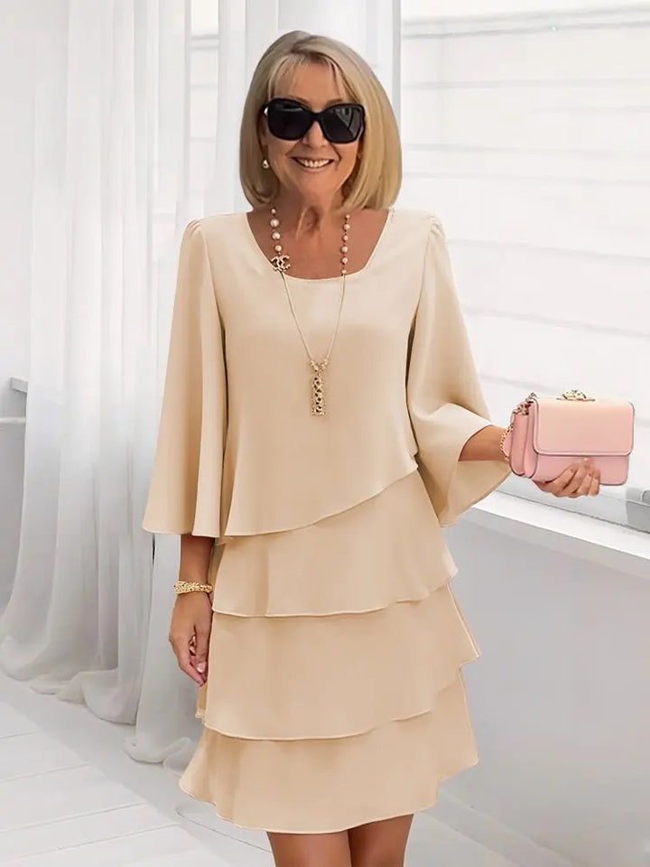 Beverly | Ruffle A-Line Midi Dress