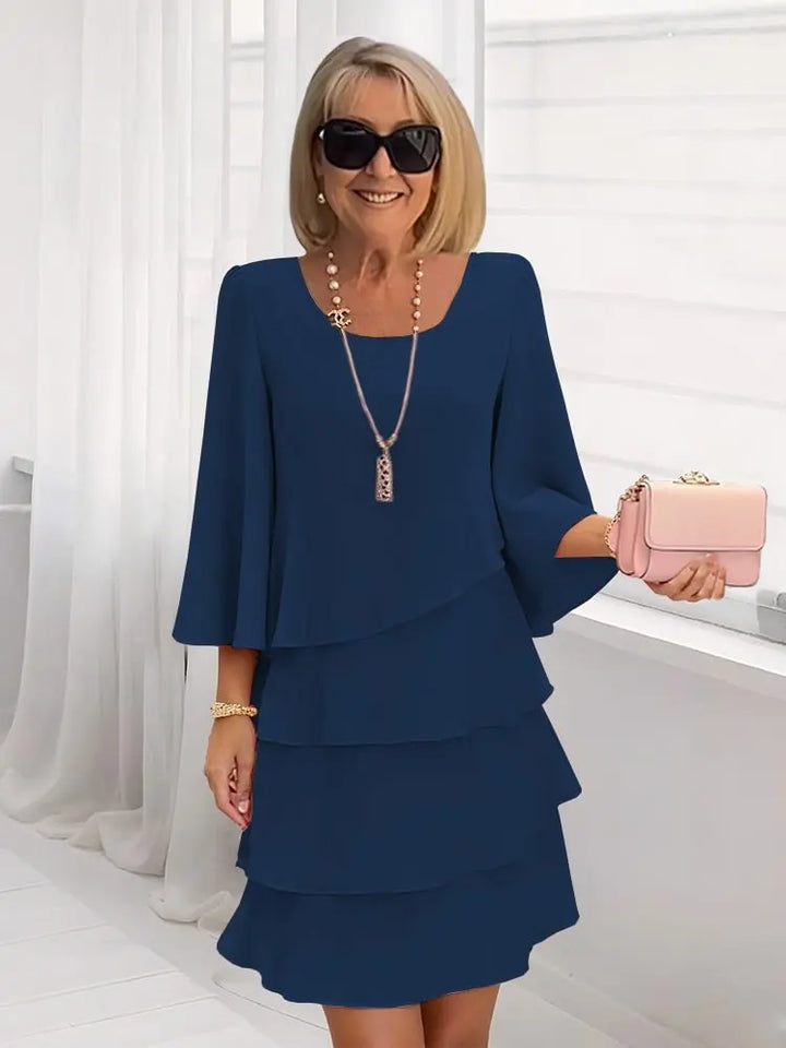 Beverly | Ruffle A-Line Midi Dress