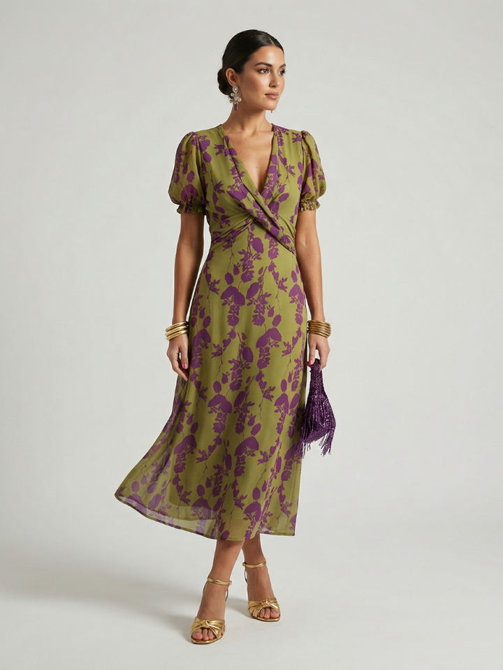 Christine | Relaxed Floral Midi Dress