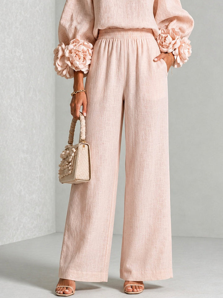 Marlene | Elegant Floral Cuff Two-Piece Set