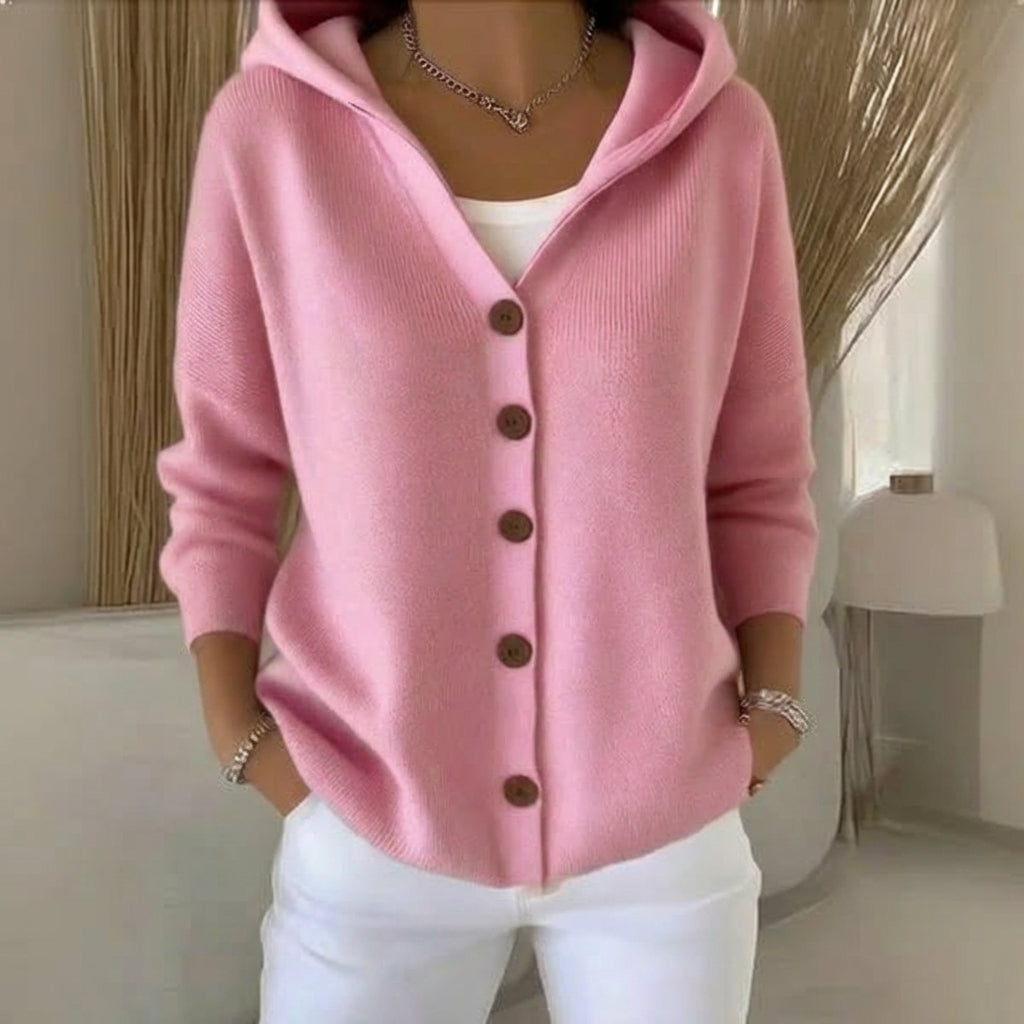 Elaine | Soft Hooded Knit Cardigan