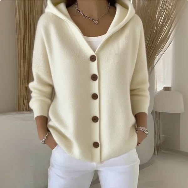 Elaine | Soft Hooded Knit Cardigan