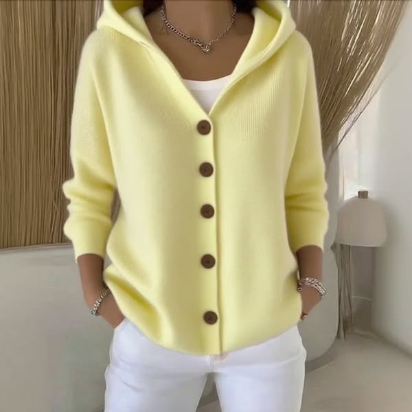 Elaine | Soft Hooded Knit Cardigan