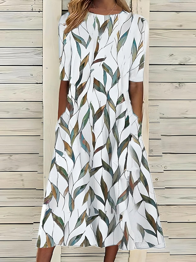 Margaret | Coastal Floral Midi Dress