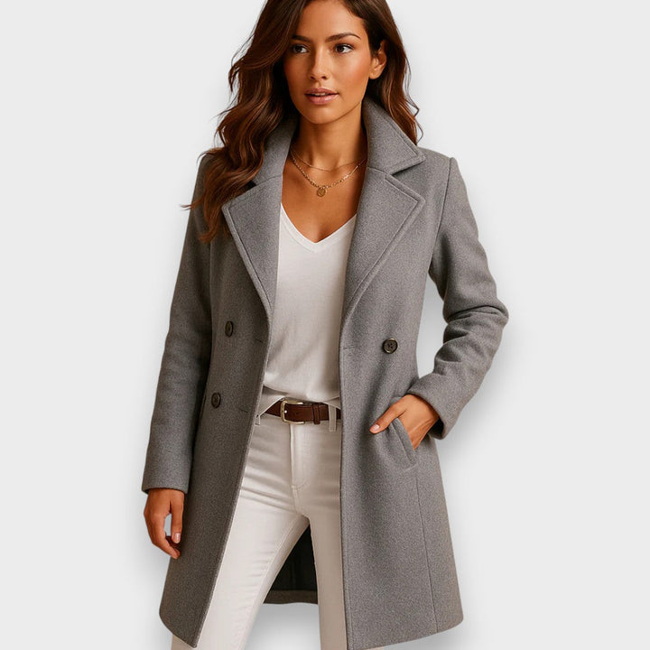 Karin | Classic Wool Double-Breasted Coat